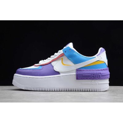 Nike Bayan Air Force 1 Shadow Gri / Mavi / Mor Kaykay Ayakkabı Türkiye - CYMCOSEB